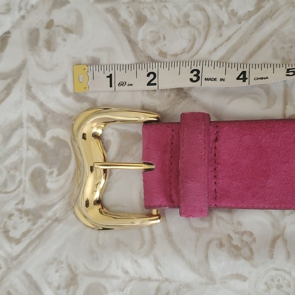 Genuine Leather Made In Taiwan Pink Belt Size M - Picture 14 of 14